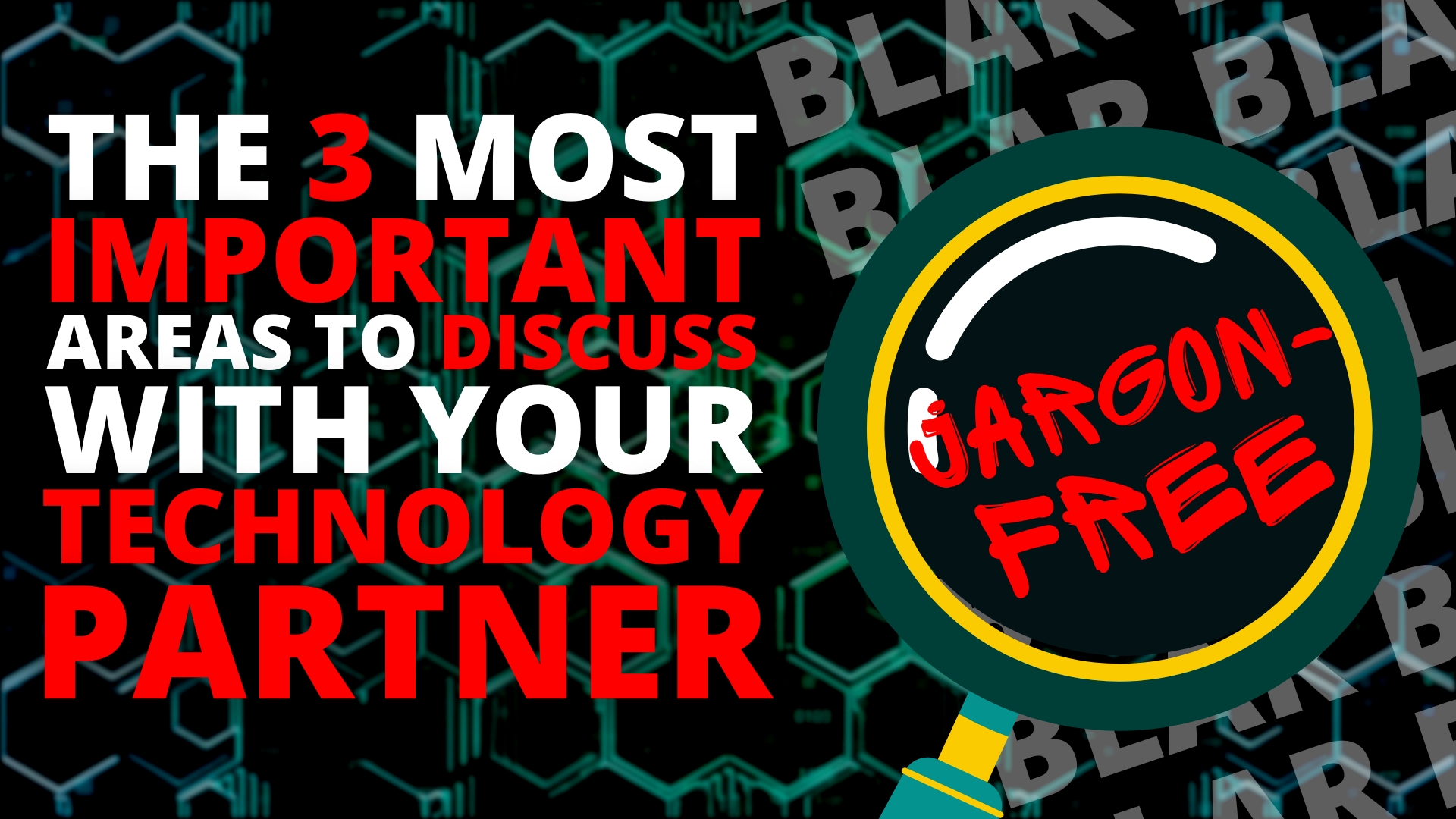 the 3 most important areas to discuss with your technology partner